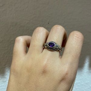 sterling silver amethyst ring